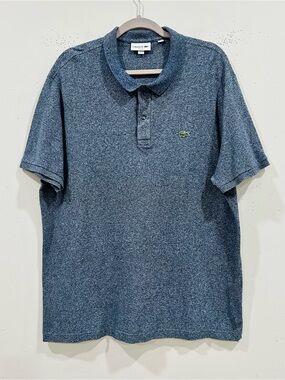 Lacoste Heathered Gray Men's Large Polo Shirt FA10614 Genuine 100% Cotton Sz 9